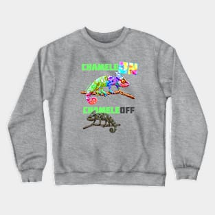 ChameleON ChameleOFF | Neurodivergent Social Chameleon Crewneck Sweatshirt